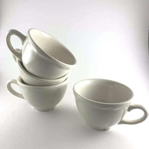 Set of 4 Vintage Homer Laughlin Best China Restaurant Ware Classic Diner Mugs
