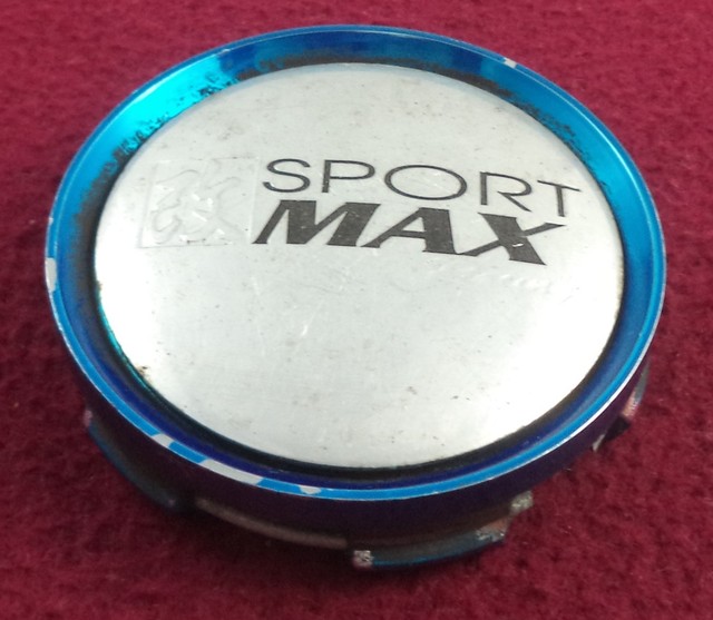 Sport Max Racing Wheels Silver / Blue Custom Wheel Center Cap eBay