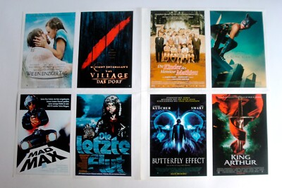 E72-4  8x Cinema Filmkarten MAD MAX / DAS DORF / CATWOMAN / KING ARTHUR
