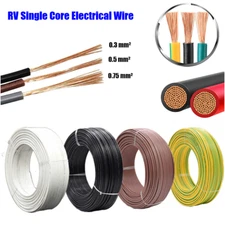 Single Core 0.3/0.5/0.75mm² RV Flexible Wire Copper Cores PVC Electrical Cable