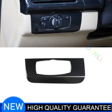 Inner Headlight Control Button Frame Cover Fit For BMW X5 2008-2013 Carbon Fiber