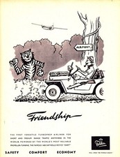 3w22129/ Alte Reklame aus 1956 &ndash; FOKKER Friendship &ndash; Will span the World again.
