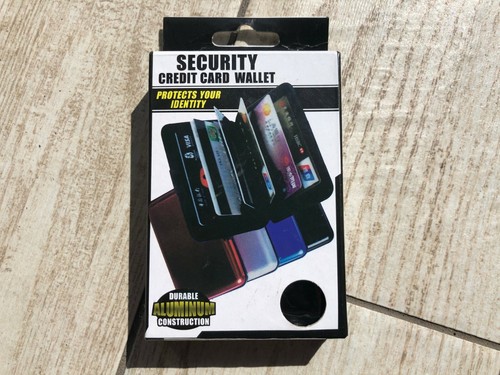 SECURITY CREDIT CARD WALLET DURABLE ALUMINUM CONSTRUCTION (NEW) - Afbeelding 1 van 4