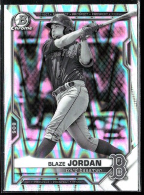 2021 Bowman Draft #BDC-182 Blaze Jordan Chrome Black & White RayWave Refractor