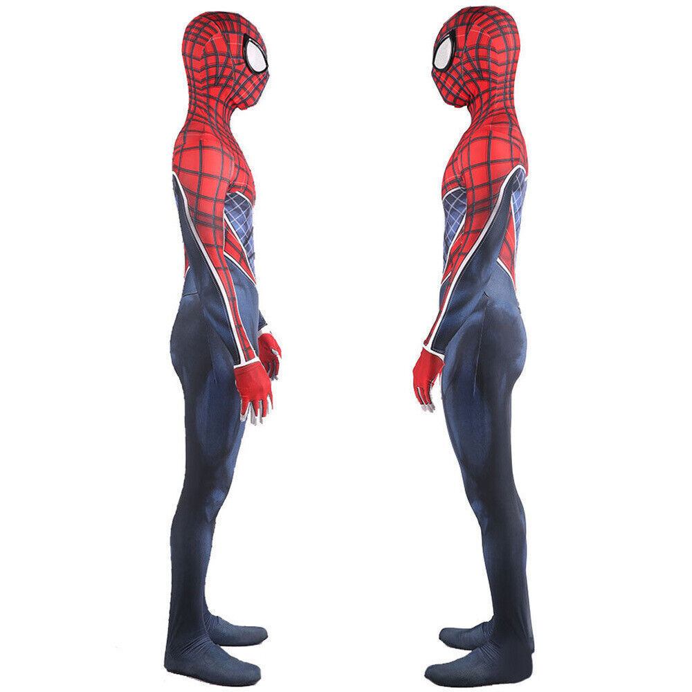 The Punk Spider-Man Jumpsuit Cosplay Zentai 3D Bodysuits Costume Halloween Adult