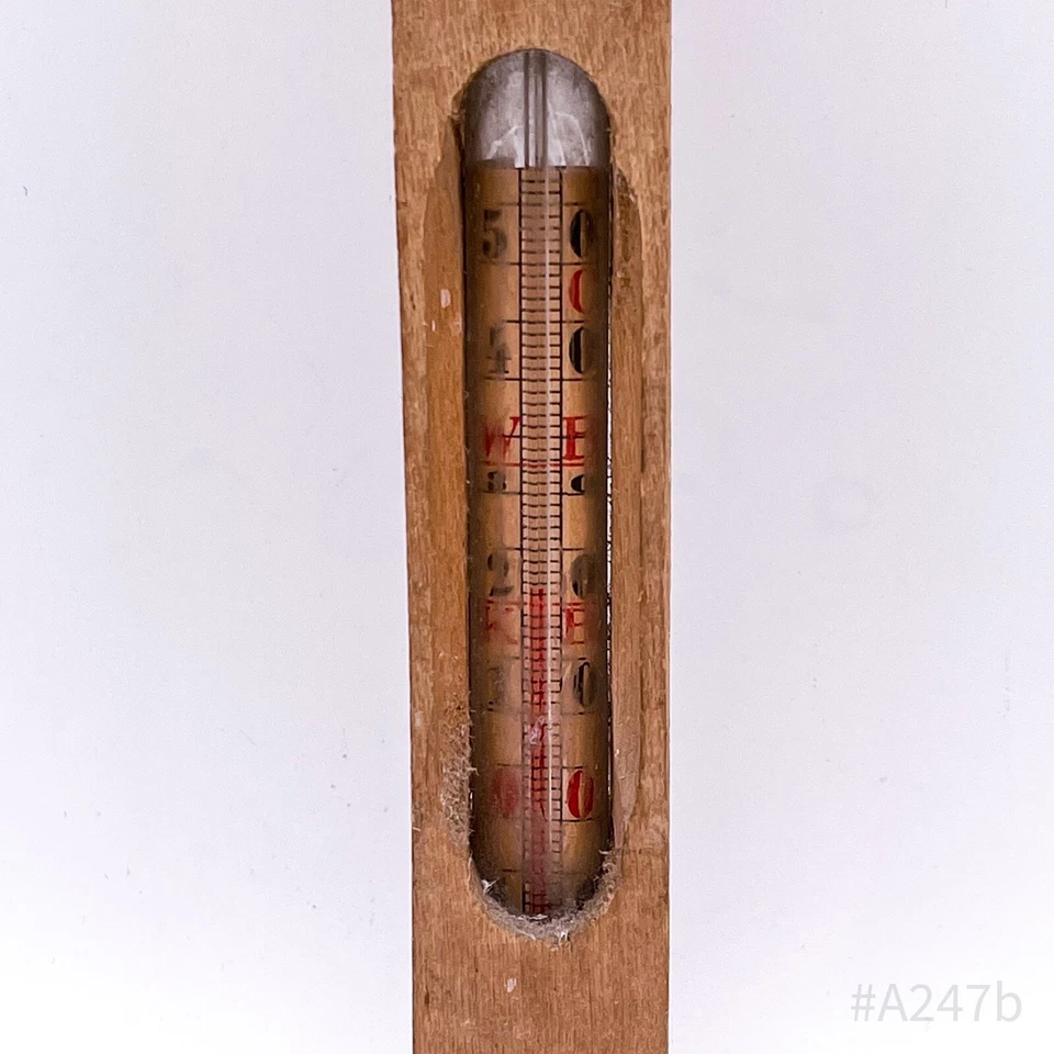 Vintage Holzthermometer Thermometer aus Holz Analog | Nostalgie 25cm - Bild 4 von 4