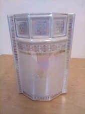 German Lusterware - Canister Jar - Gold Trim Opalescent Ceramic