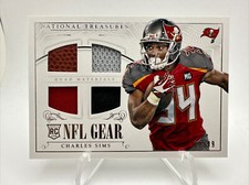 2014 Panini National Treasures - Rookie NFL Gear Materials Quad #RGD-CS Charles