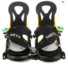 SMALL KIDS “FAKY 100” 🔥 BEGINNER XS SNOWBOARD BINDINGS – BOOT SIZES: 12-2