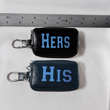 Key Fob Car Remote Set Holder Cover Key Chain Leather Auto Zipper Case HTV Vinyl