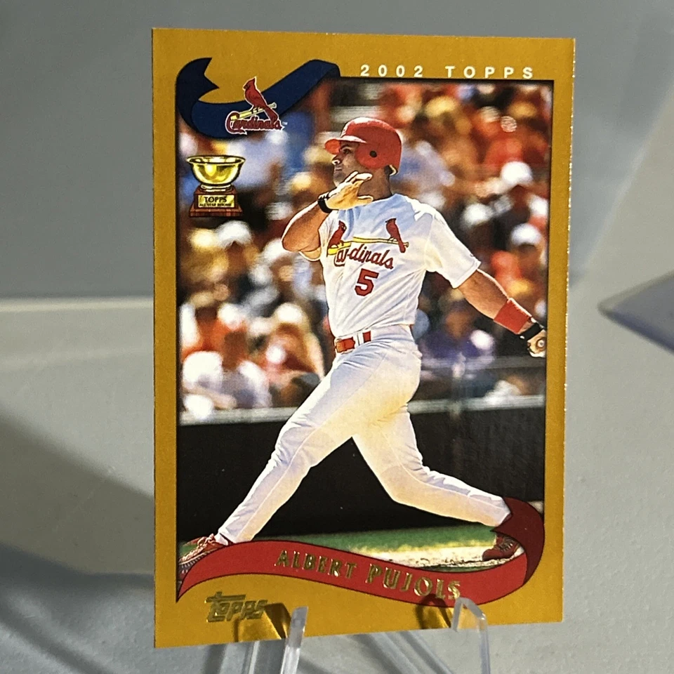 Tarjeta de novato Topps Albert Pujols 2002 copa de oro tarjeta de error como nueva #160 Cardinals  Foto 3 de 4