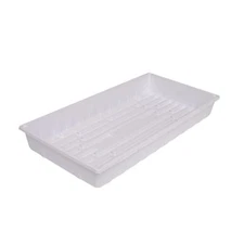 SUNPACK 10” x 20” Extra Strength Plastic Seed Starting Tray, White, 2.5"