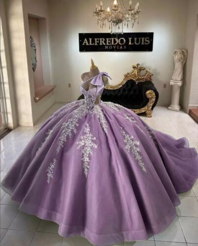 Custom Color Quinceanera Dress Dance with Bow Sweet 15 Princess Party Ball Gown - Picture 22 of 26