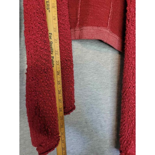 Women's Lucky Brand Lucky Lotus Softest Knitwear Pockets Red Cardigan Small - Picture 9 of 12