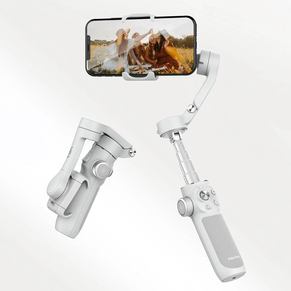Faltbarer Smartphone-Gimbal-Stabilisator mit eingebauter Verlängerungsstange