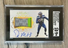 2019 Panini Flawless DK Metcalf - Game Worn Patch - RC - On Card Auto - 1/1