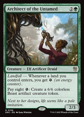 *MtG: 4x ARCHITECT OF THE UNTAMED - Commander Aetherdrift Rare - magicman*