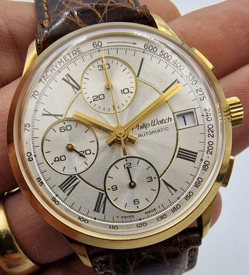 Philip Watch Automatik Chronograph 18k 750 Gold 