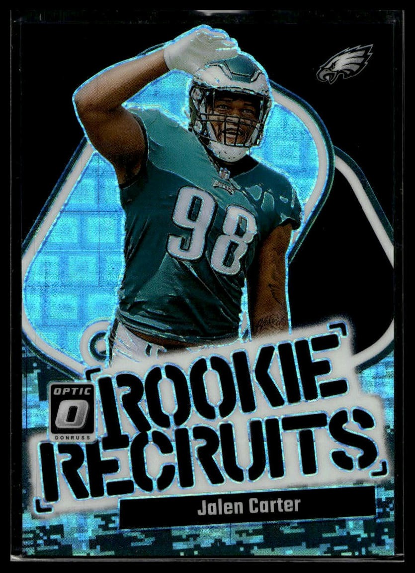 2023 Donruss Optic #10 Jalen Carter Rookie Recruits Black Pandora #/25 SN