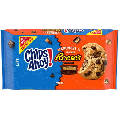 CHIPS AHOY! Reese s Peanut Butter Cup Chocolate Chip Cookies, Family Size, 14.25
