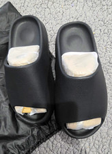 New YS-01 Black Slide Sandals Slip-On Plastic Upper Size 6 YS-01 New w/ Bag