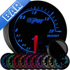 52mm GlowShift Elite 10 Color BAR Electronic Boost Vacuum Gauge