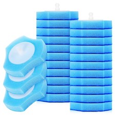 30 Pcs Toilet Bowl Cleaner Sponge Brush Heads Disposable Refills