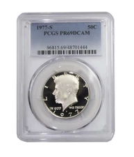 1977 -S Kennedy Proof Half Dollar DCAM PCGS PR69