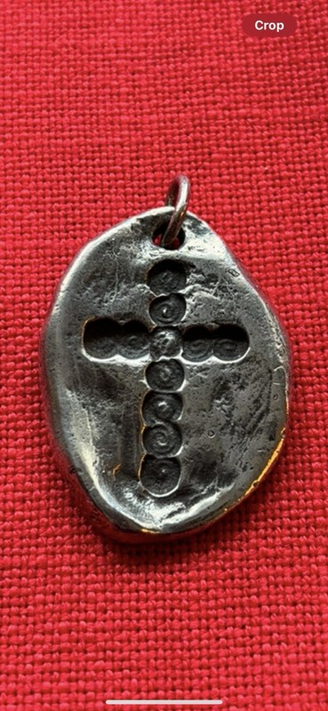 James Avery Retired Silver Large 1.5” Oval Cross Circle Shapes 29 Grams