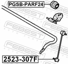 For FEBEST PGSB-PARF24 ROD BUSHING. FRONT CITROEN BERLINGO 200