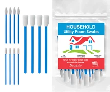 Swab-its® 12-piece Package of Household Utility Foam Swabs: 88-8221