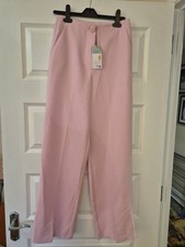 Primark women's pastel pink high waisted trousers size 8 new with tags