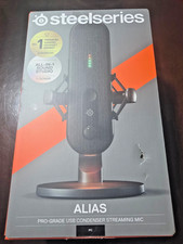 SteelSeries Alias USB Mic for PC 3X Bigger Capsule Gaming, Streaming Podcasting
