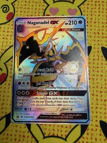 Naganadel GX Hidden Fates: Shiny Vault SV63/SV94 Full Art Shiny Holo