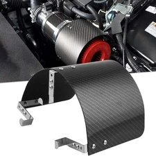 Universal Air Intake Filter Cover Heat Shield Stainless Steel Carbon Fiber Cover