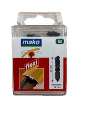 mako Ersatzdübel aus Nylon schwarz für flexiCLIP Bodenübergangsprofile 6er-Pack