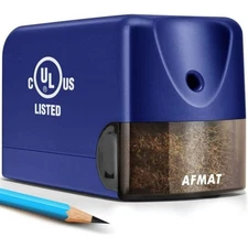 AFMAT Heavy Duty Electric Pencil Sharpener for 6.5-8mm No.2/Colored, UL Listed