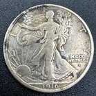 1916-D OBVERSE WALKING LIBERTY HALF DOLLAR    (WX2)