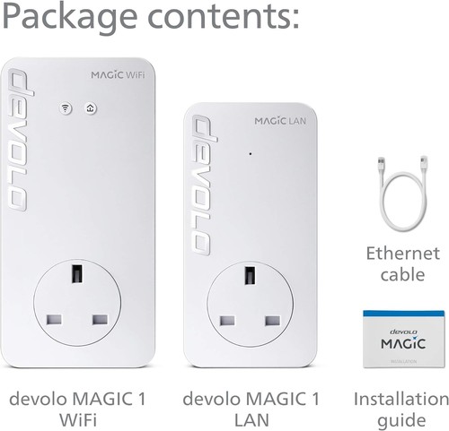 devolo Magic 1-1200 Wi-Fi 5 Starter Kit: Stable home working, High Performance ( - 第 6/6 張圖片