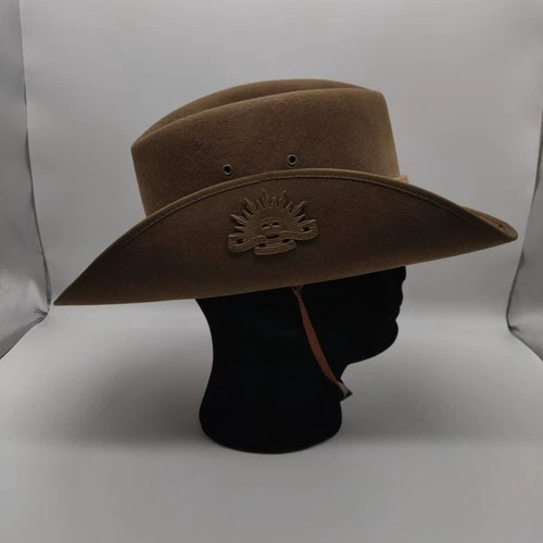 WW2 Australian Army Slouch Hat Military Forces Chin Strap