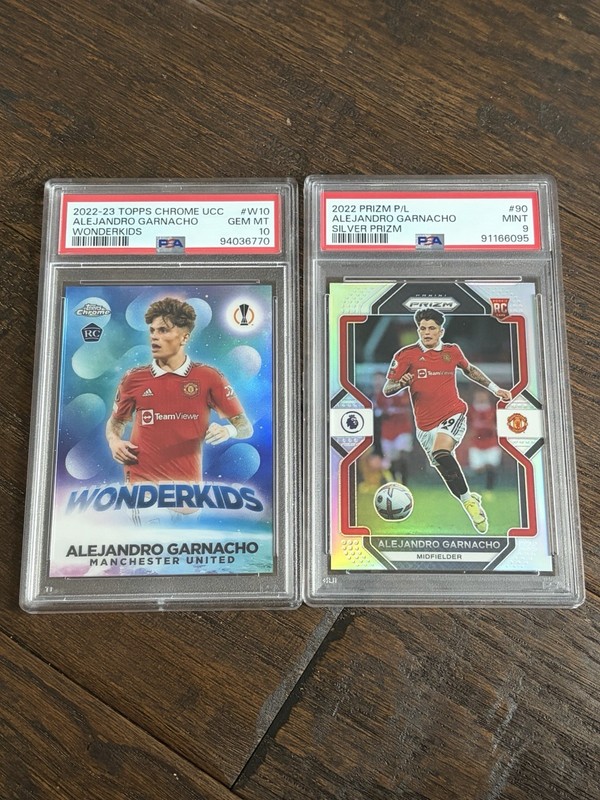 2022 Topps Chrome Wonderkids And Prizm Silver Rookie ALEJANDRO GARNACHO PSA 9 10