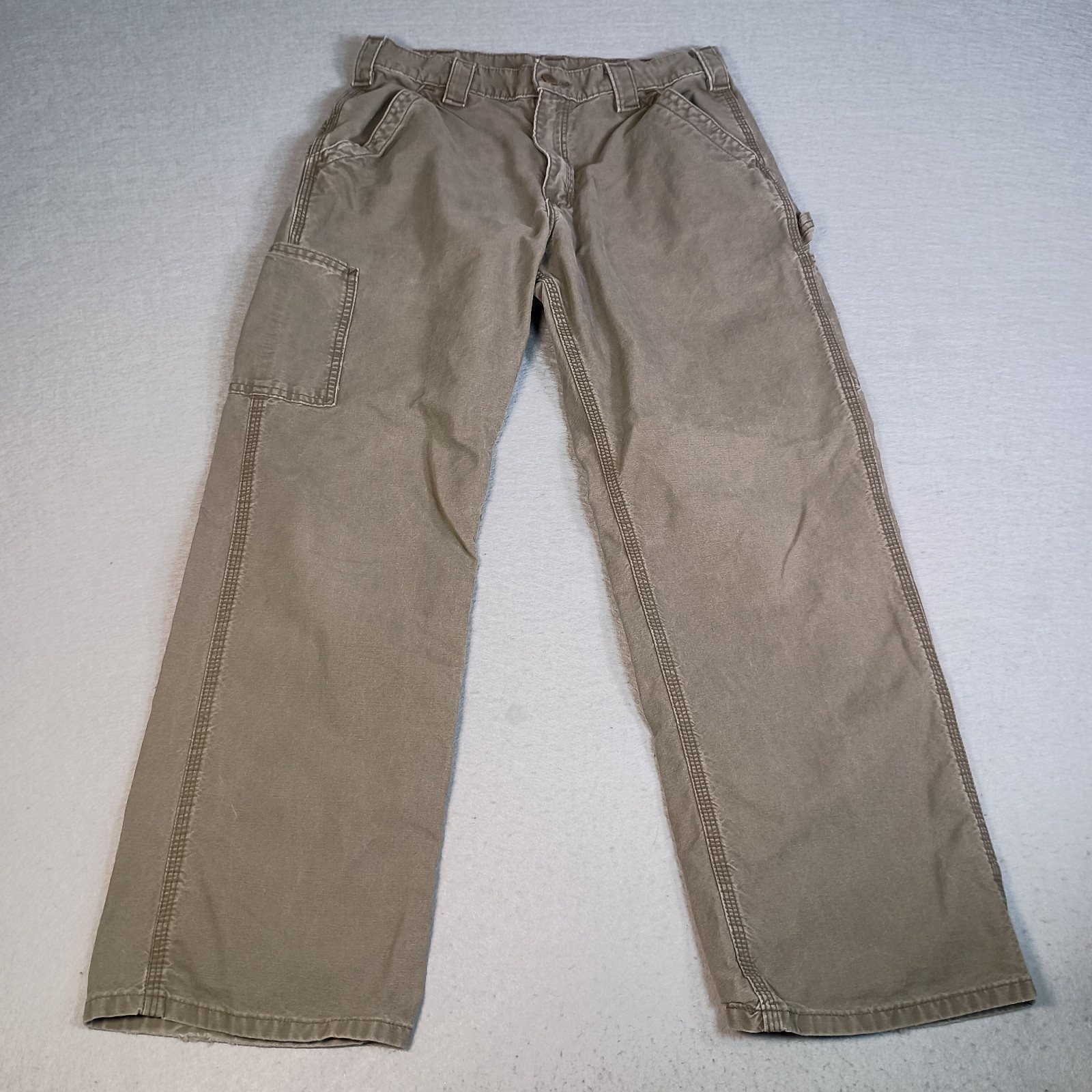 Carhartt Men’s 32x30 Carpenter Canvas Utility Frayed Hem Outdoor Pants Fit 30x29
