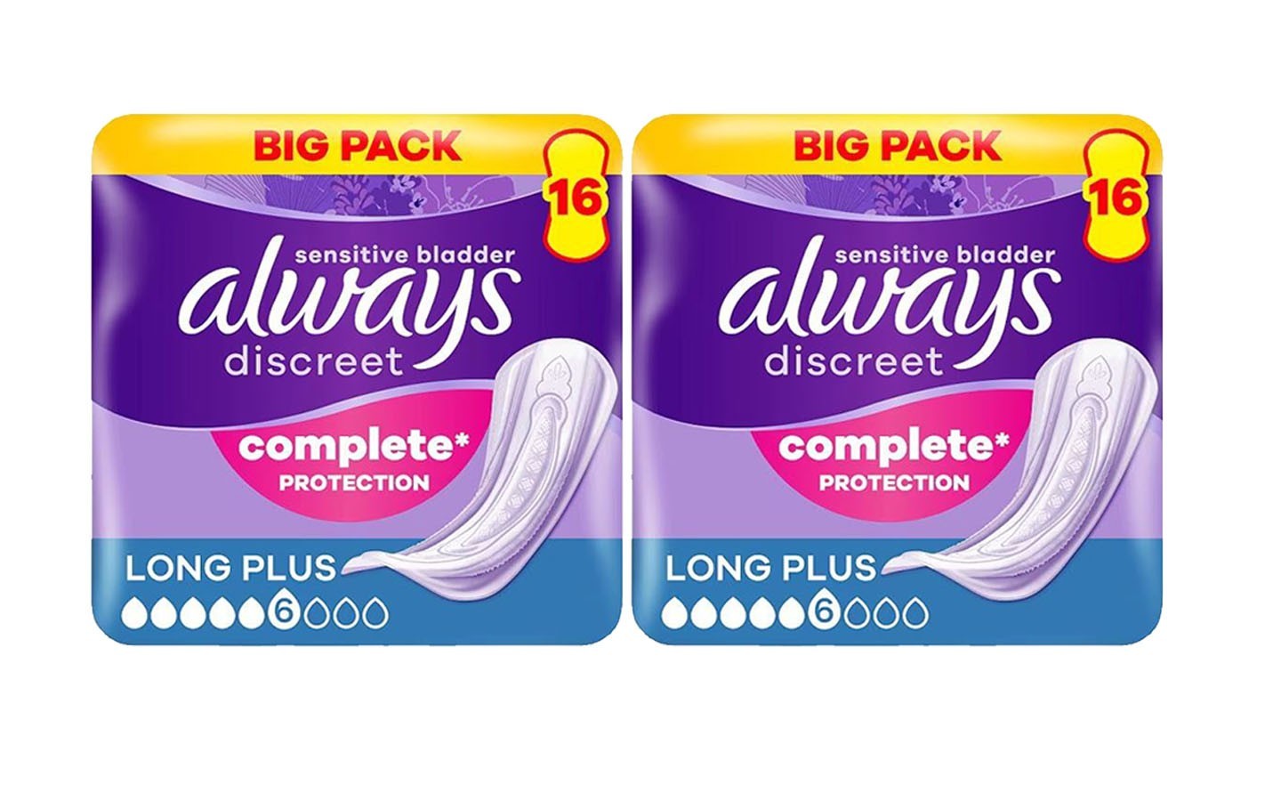 Always Discreet Sensitive Bladder Incontinence Pads Long Plus Pad Thin - 8 Pack - Image 5