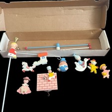 Vtg Hand Painted Mobile by IRMI 815 Mother Goose Box Baby Crib W/ Box READ