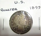 1899 Philadelphia US Barber Quarter 90% Silver 25 Cent Coin 📸AS PICTURED📷
