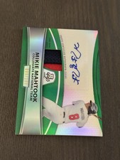 2010 Bowman Platinum Autographs Relic Green Refractor /199 MIKIE MAHTOOK Auto