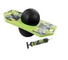 Flybar Pogo Trick Ball Balance Bounce Board Green Mean Ages 6 Pump