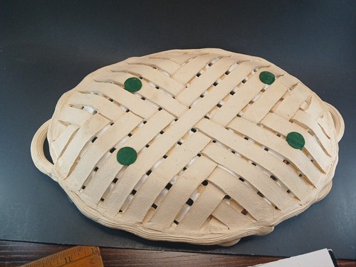 Artist Pottery Chip And Dip Woven Handles - Picture 2 of 7