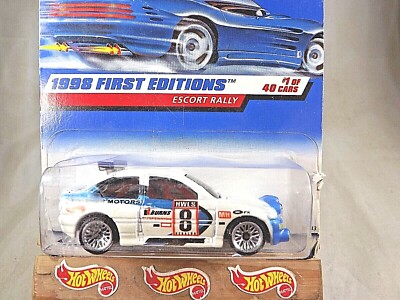 1998 Vintage Hot Wheels #637 First Editions 1/40 ESCORT RALLY