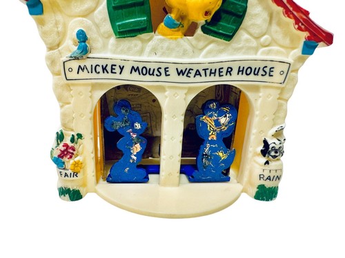 Walt Disney Vintage 1950's Mickey Mouse Weather House Forcaster Hygrometer - Picture 2 of 12